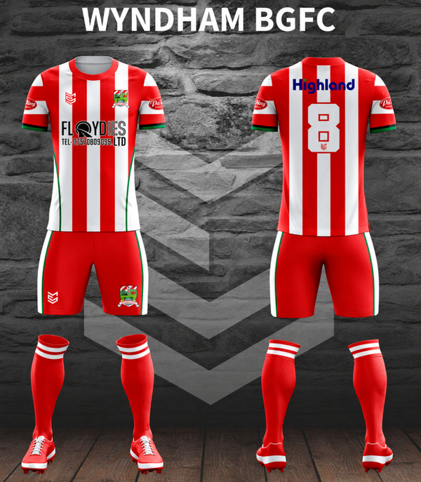 Wyndham bgfc playing kit u12s