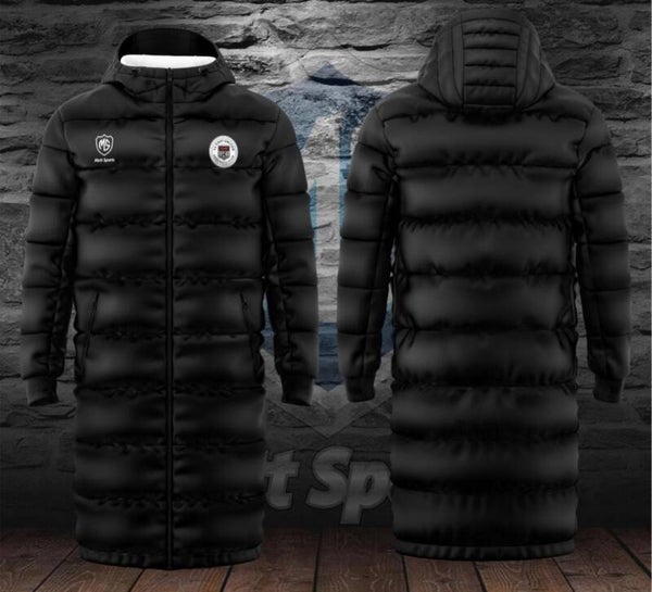 Llynfi united long padded coat