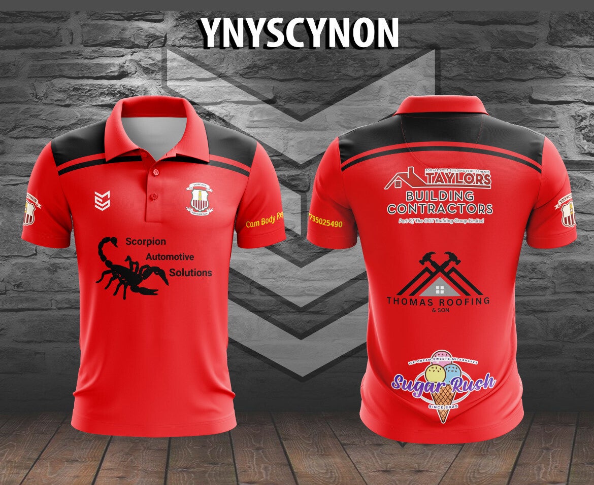 Ynyscynon FC polo shirt