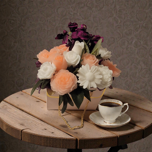 Over the Moon/Honeysuckle Jasmine candle bouquets