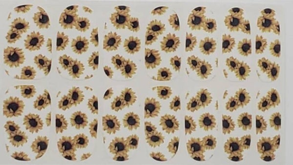 Lindsay sunflowers nail wraps