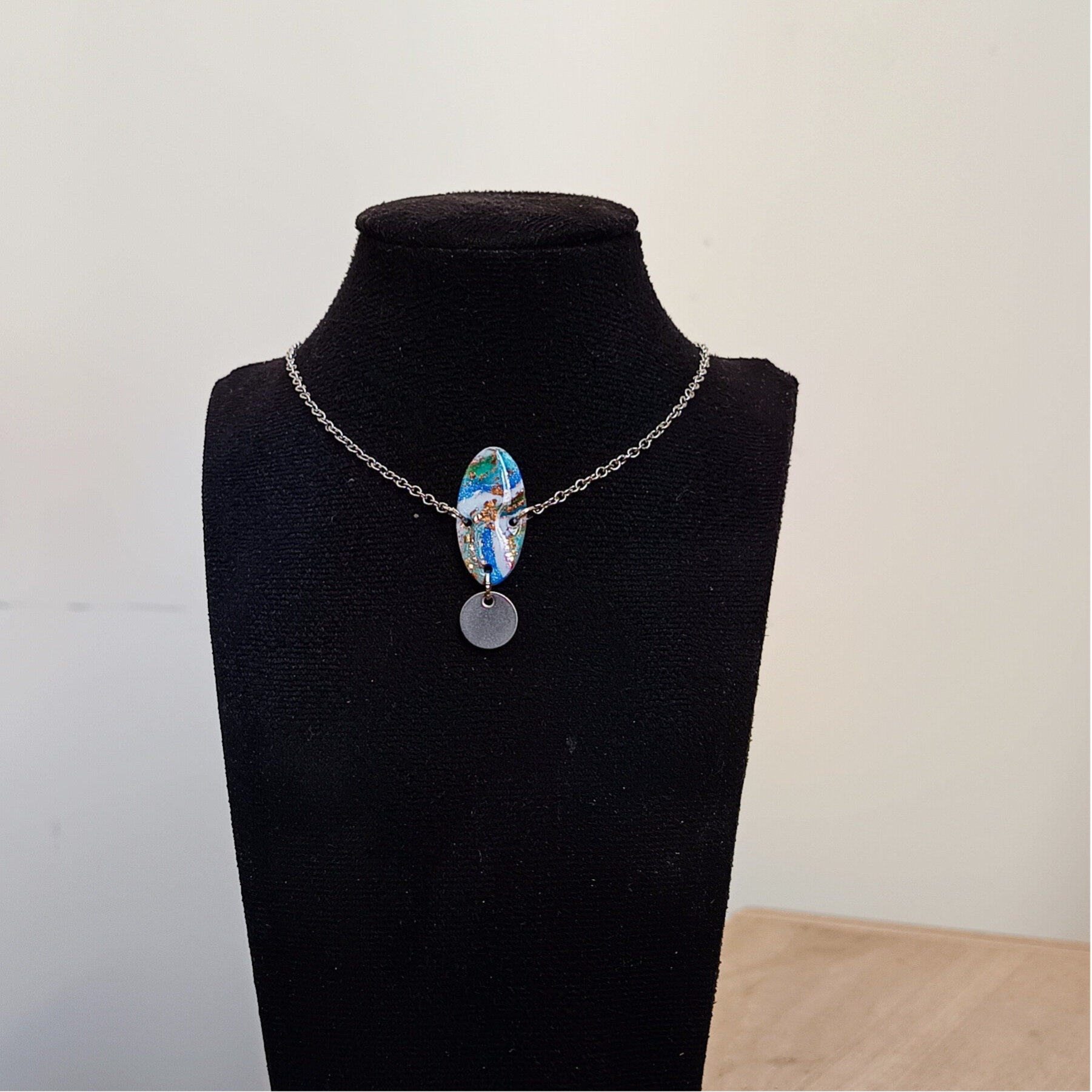 Collier pendentif argile polymère