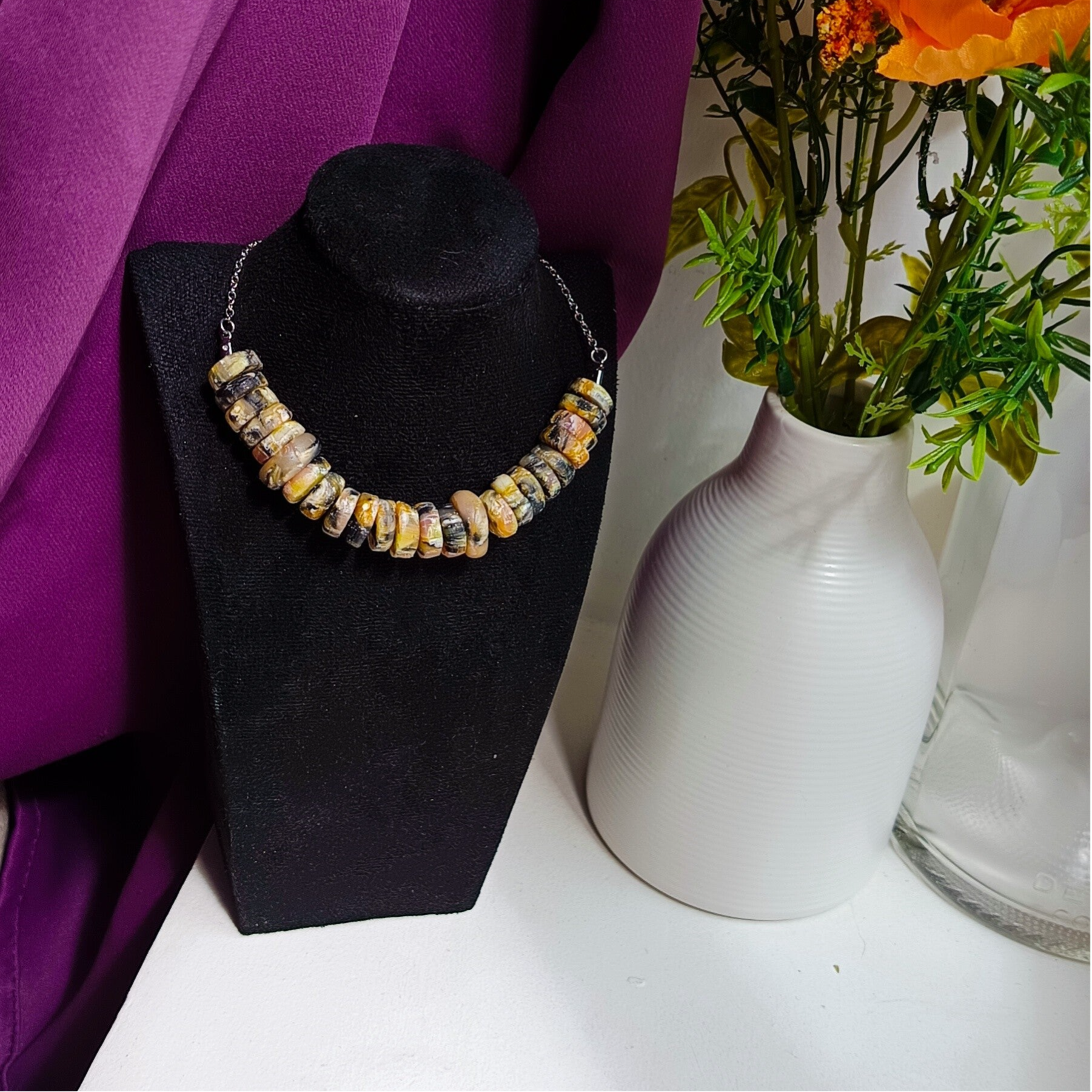 Colliers perles fait main argile polymère