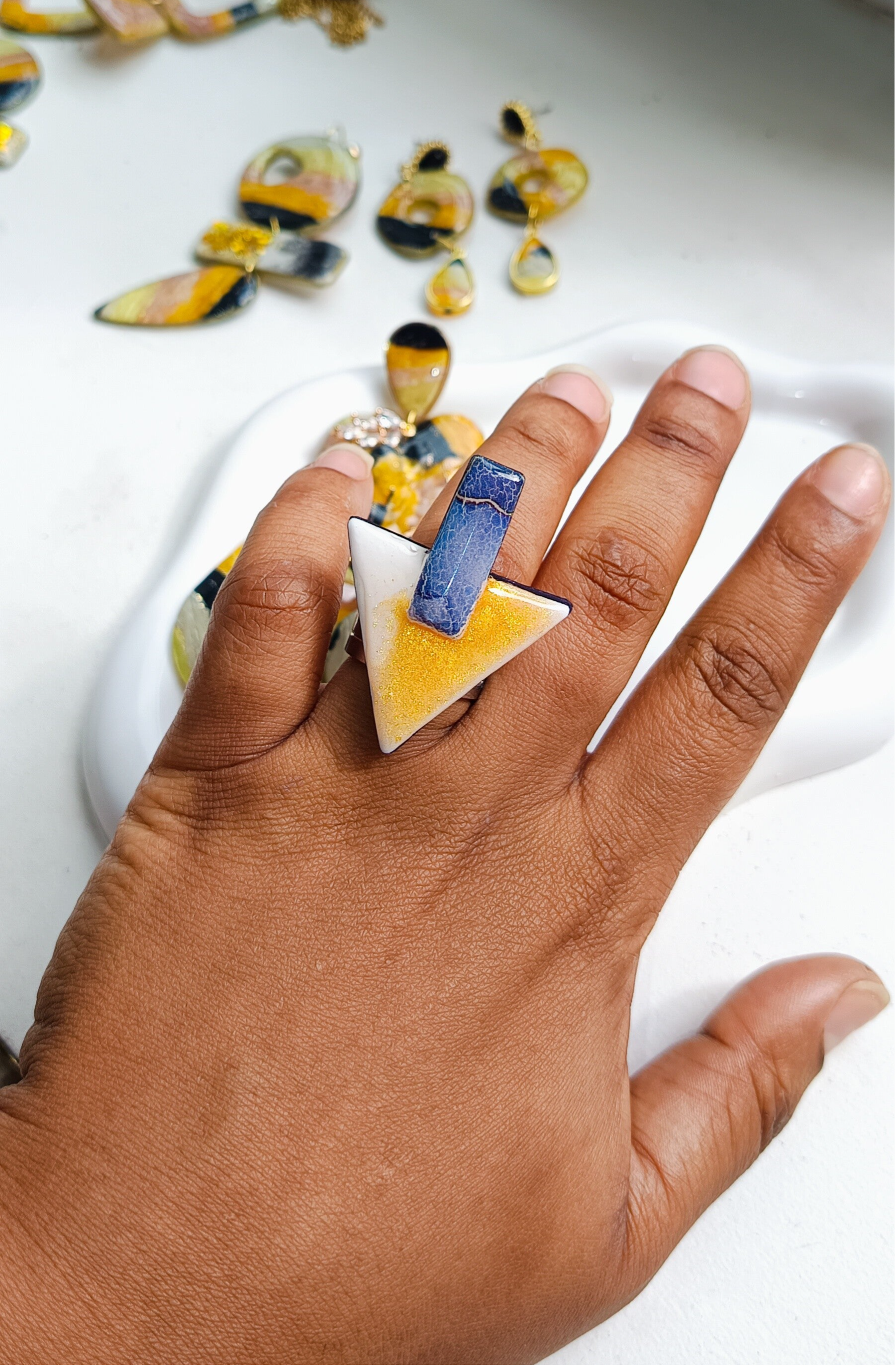 Bagues ajustables argile polymère base acier inoxydable