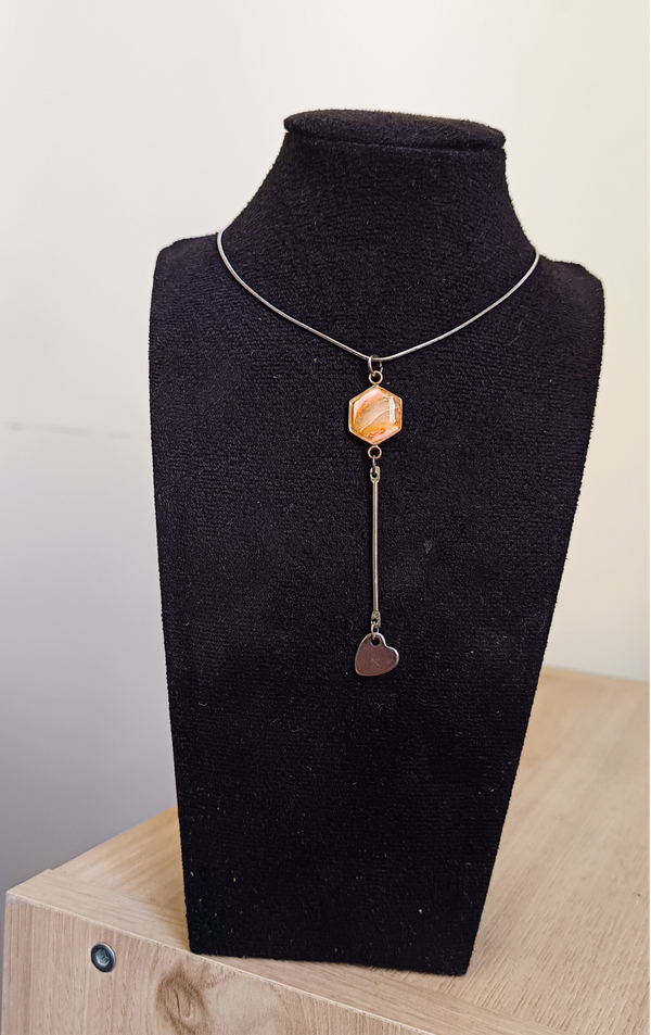 Collier pendentif argile polymère