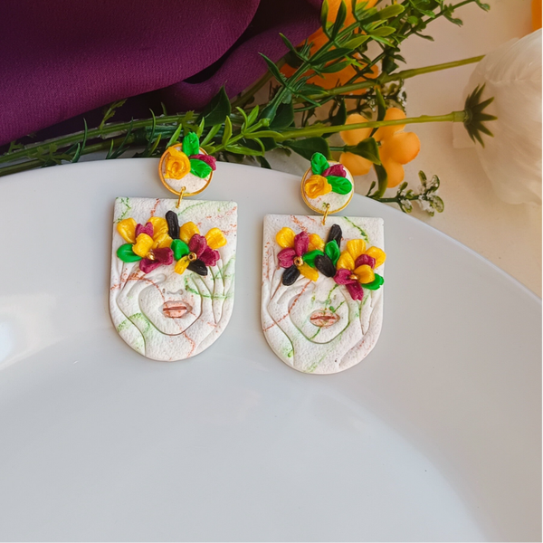 Boucles d'oreilles/clous d'oreilles argile polymère