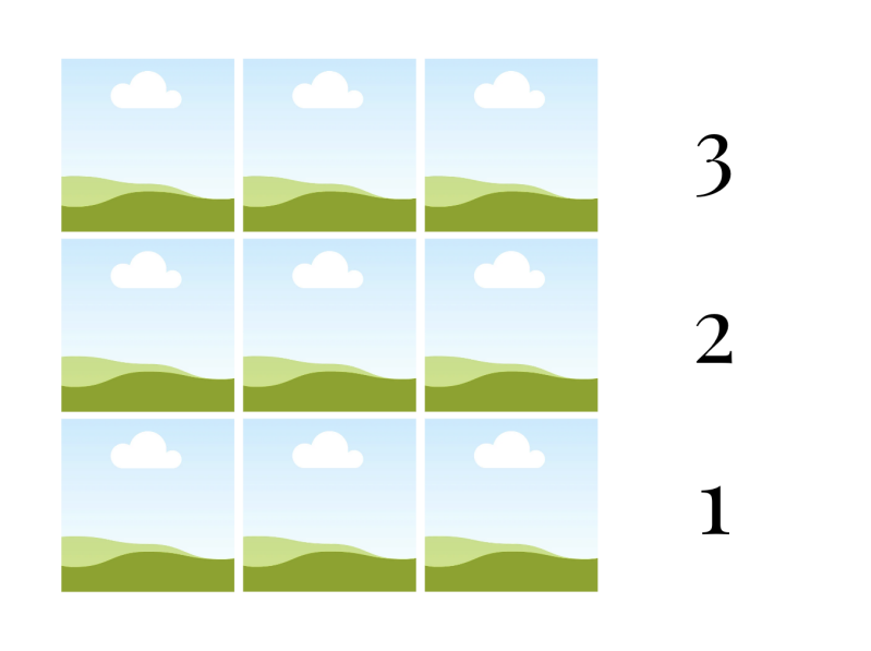 Canva bestand met 9 vakken om Instgram Feed in te plannen.