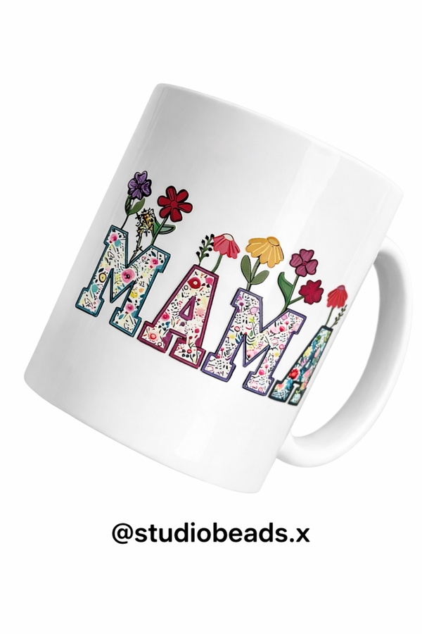 Bedrukte Mok | Mama - Bloemen