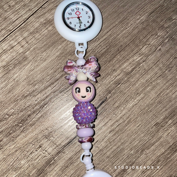 Verpleeg klokje badge | Paars