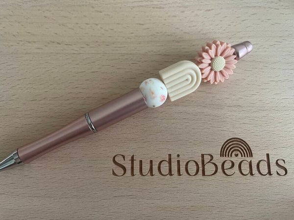 Pen | Roze - regenboog bloem