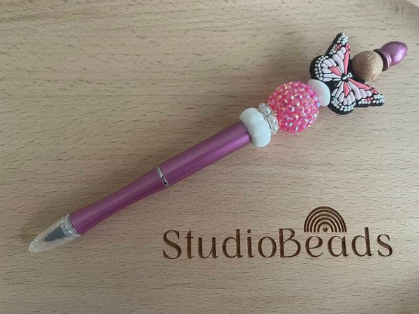 Potlood | Roze - Vlinder