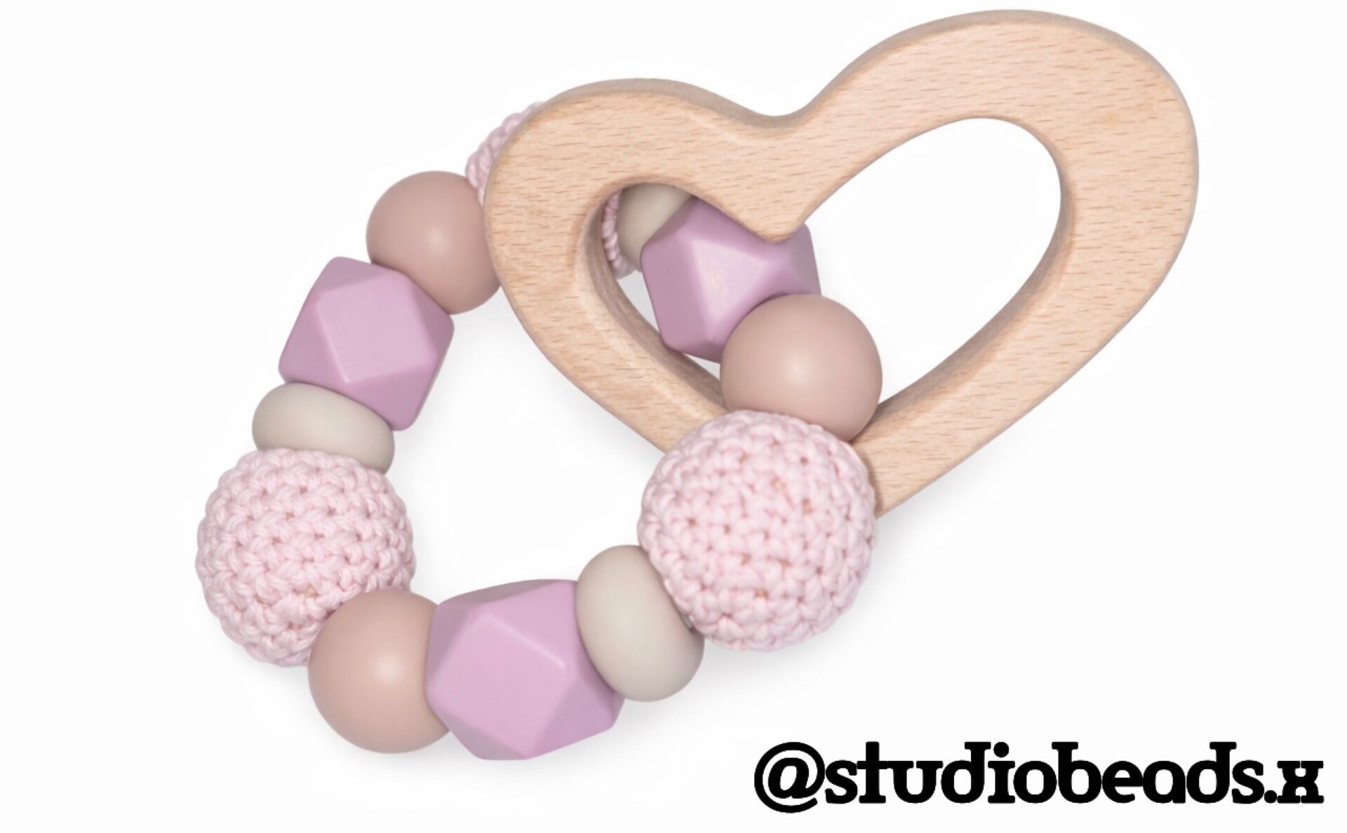 Bijtring | Hart roze