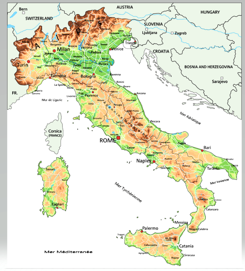 Carte Italie