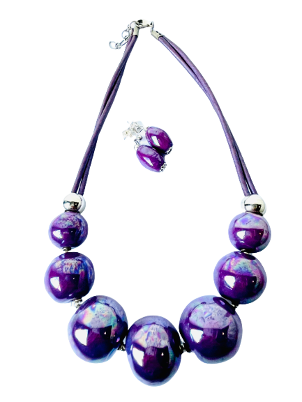 KAZURI |  Frutti Bubbles 17" Violet MOP