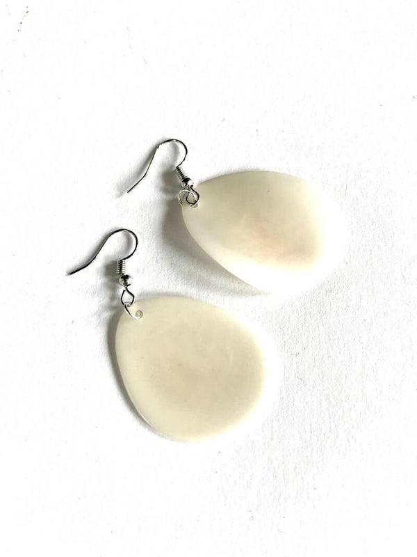 Tagua | Oorbel blad ivoor