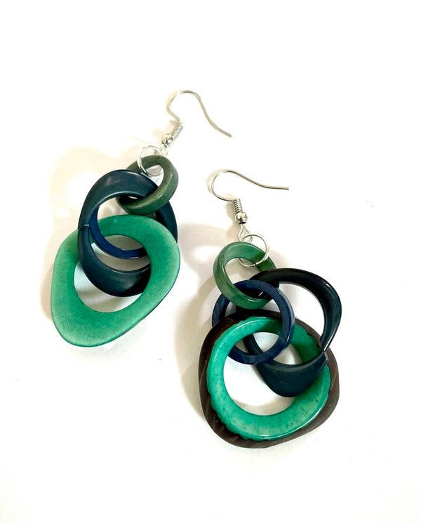 Tagua | Oorbel michelle Emerald