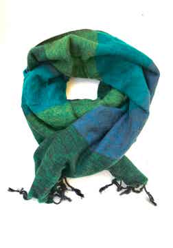 Sjaal Yakwol | Petrol Groen| | Handgeweven | Nepal