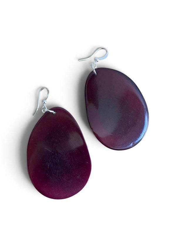 Tagua Oorringen blad Dark brown