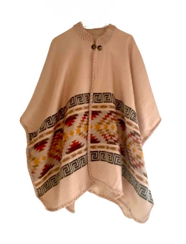 Chalon | Beige | Poncho Sjaal