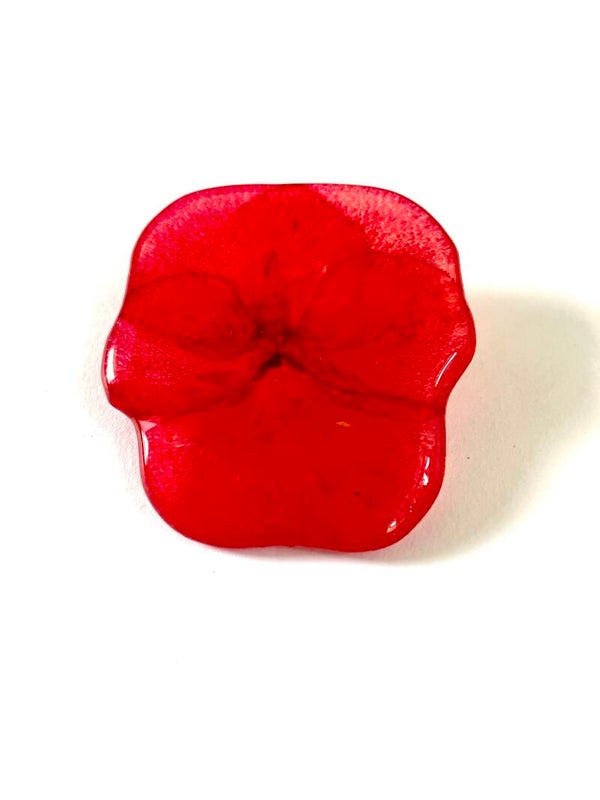 Vioolbloem | Broche | Rood M