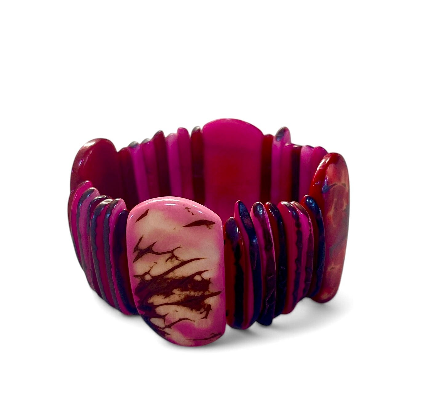 Tagua | Armband Slice | Fuchsia