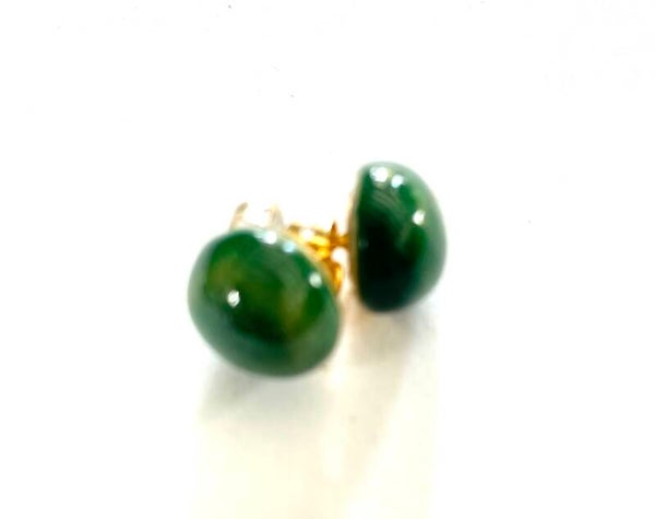 Oorbel stud festive green