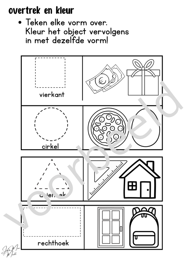 werkblaadjes rond vormen