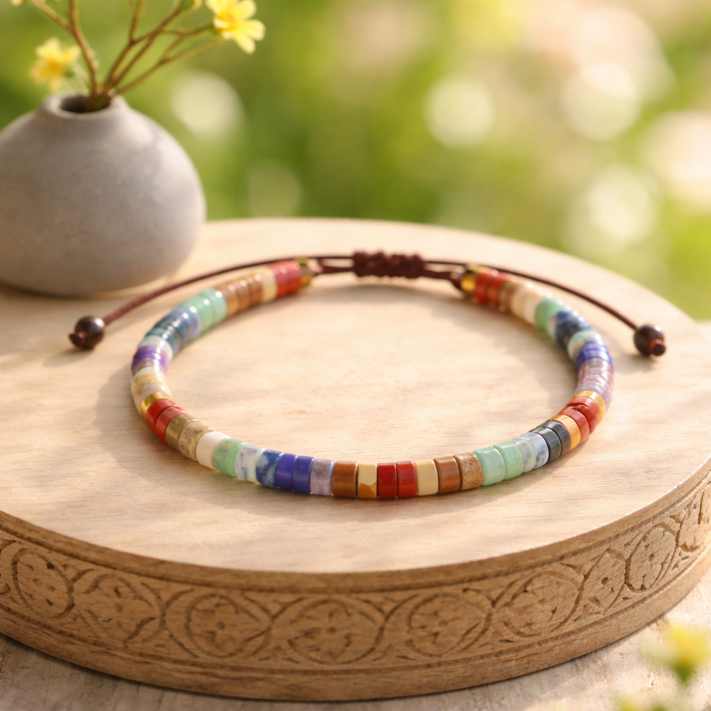 Bracelet 7 chakras en pierres naturelles