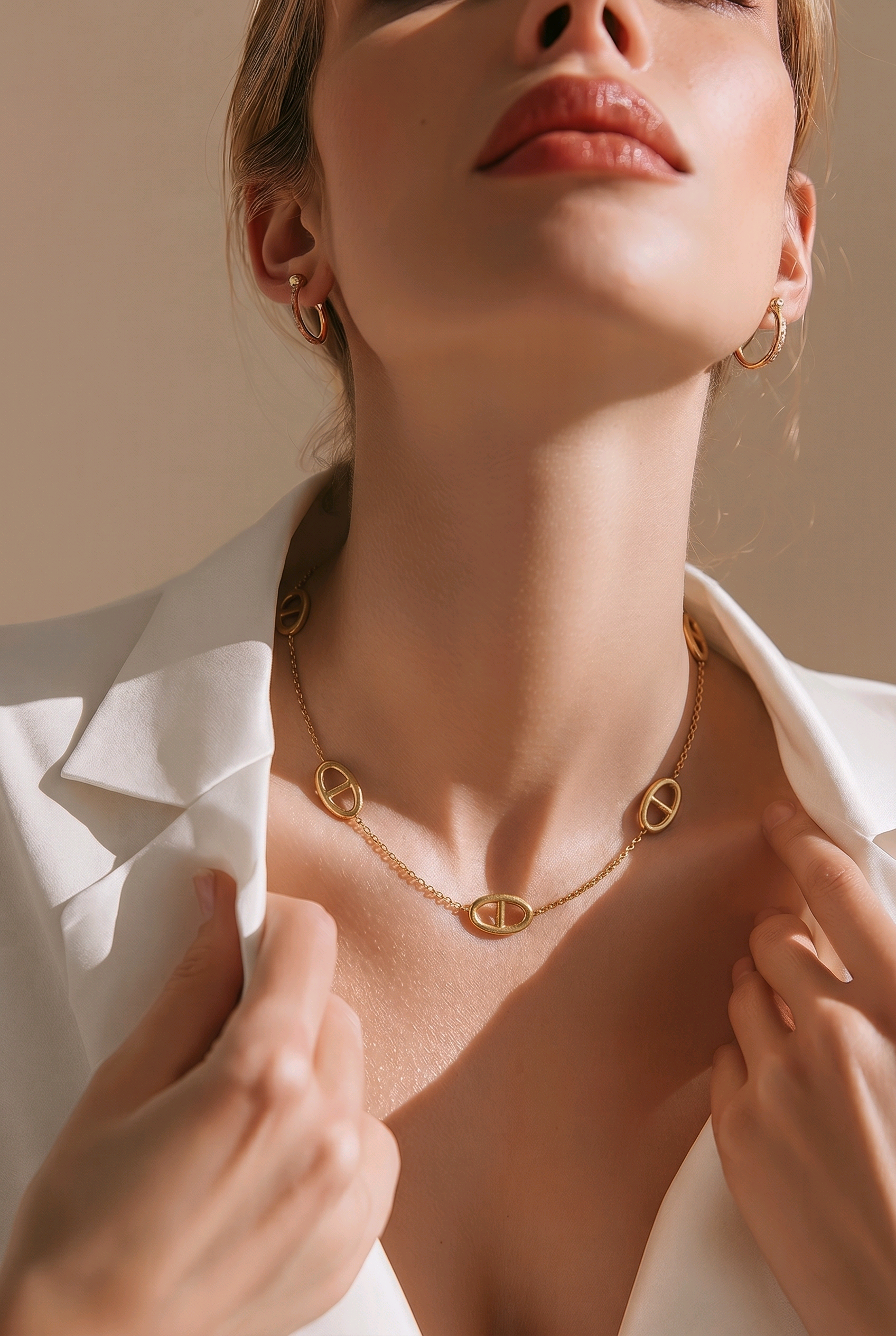 Collier maille marine
