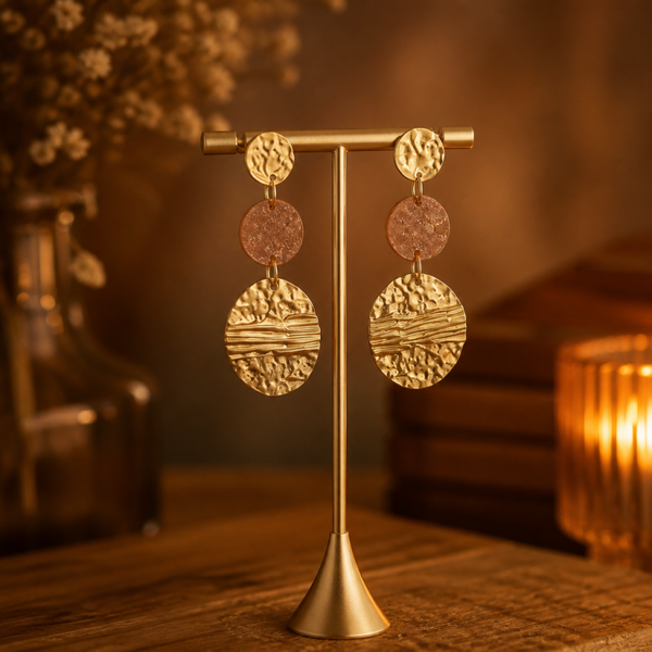 Boucles d'oreilles "Diva" doré