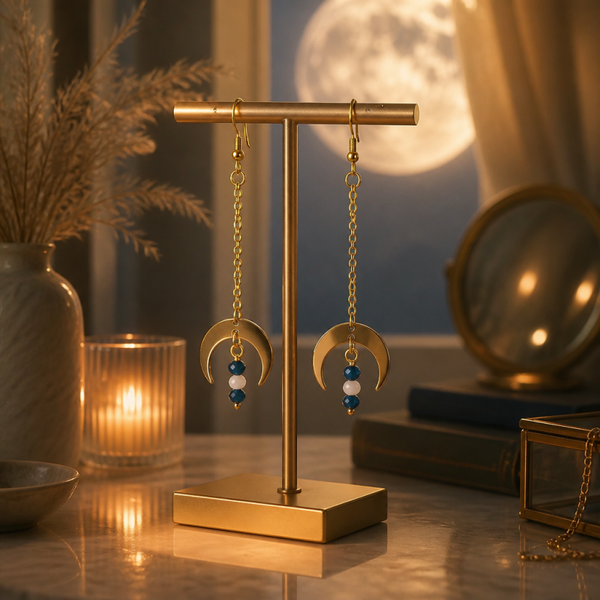Boucles d'oreilles Lune