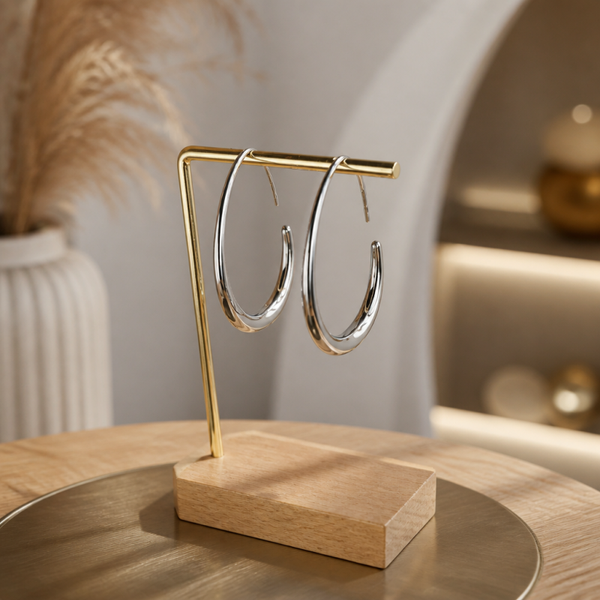 Boucles d'oreilles Ovalya Argenté