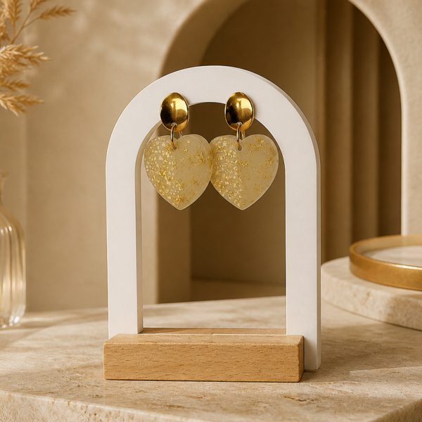 Boucles d'oreilles Stratéa coeurs