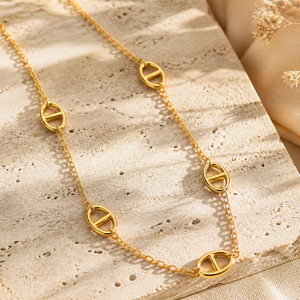 Collier sautoir maille NDC