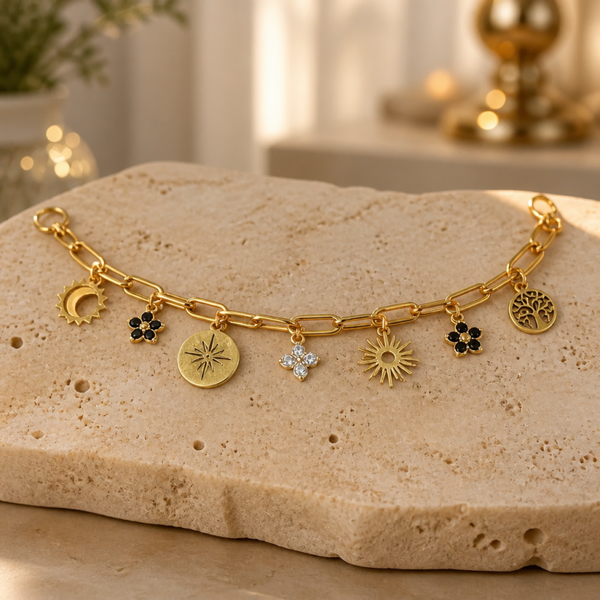 Bracelet Charms étoilés