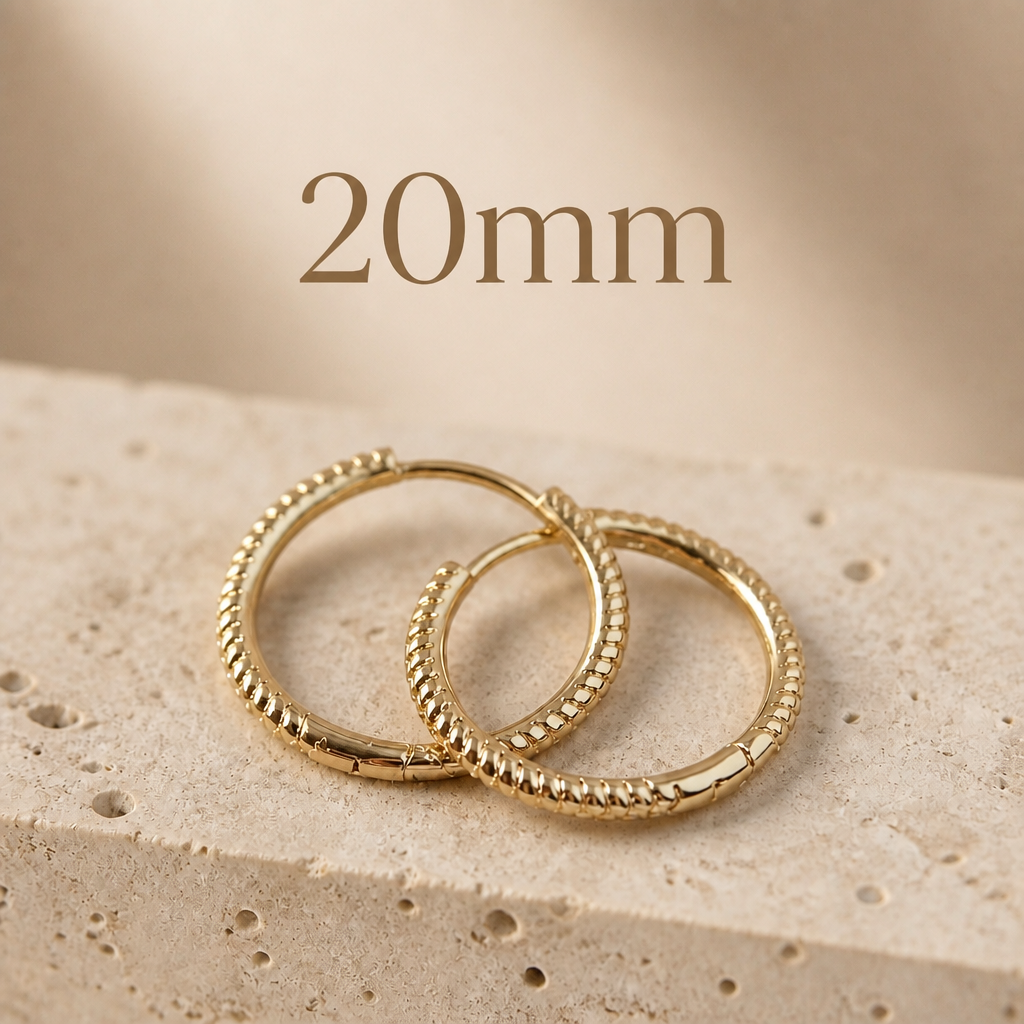 Créoles Clarisse dorées claires 20 mm