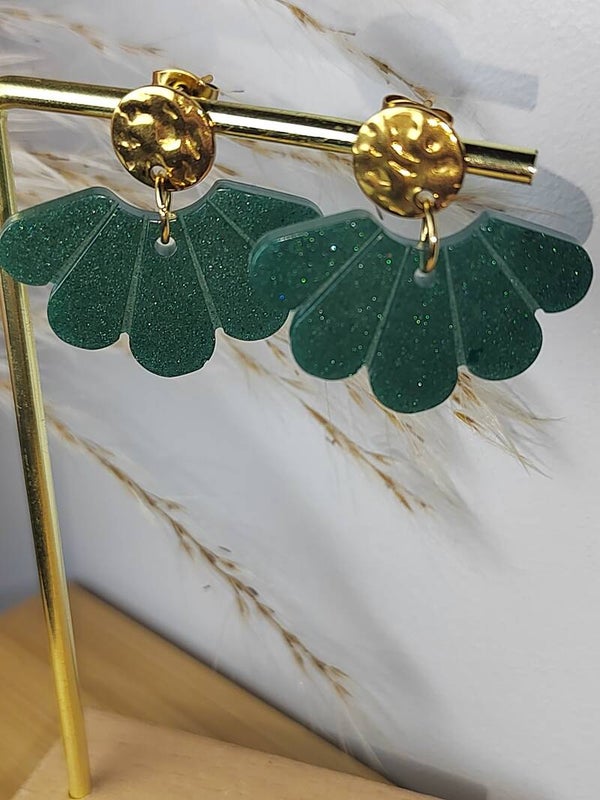 Boucles d'oreilles éventails