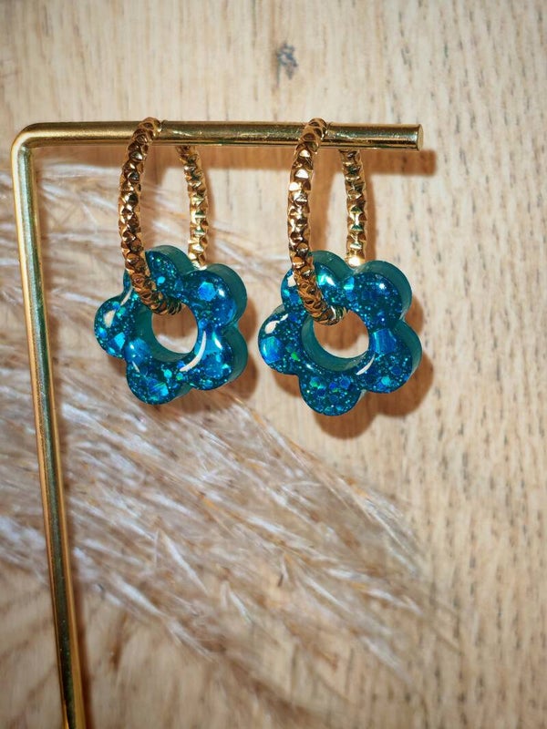 Pampilles " Bali Bloom " n° 12 turquois