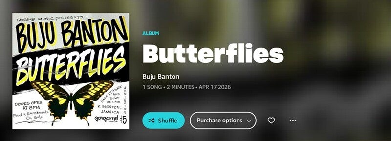 Buju Banton – “Butterflies” (New Dancehall/Reggae Track 2026