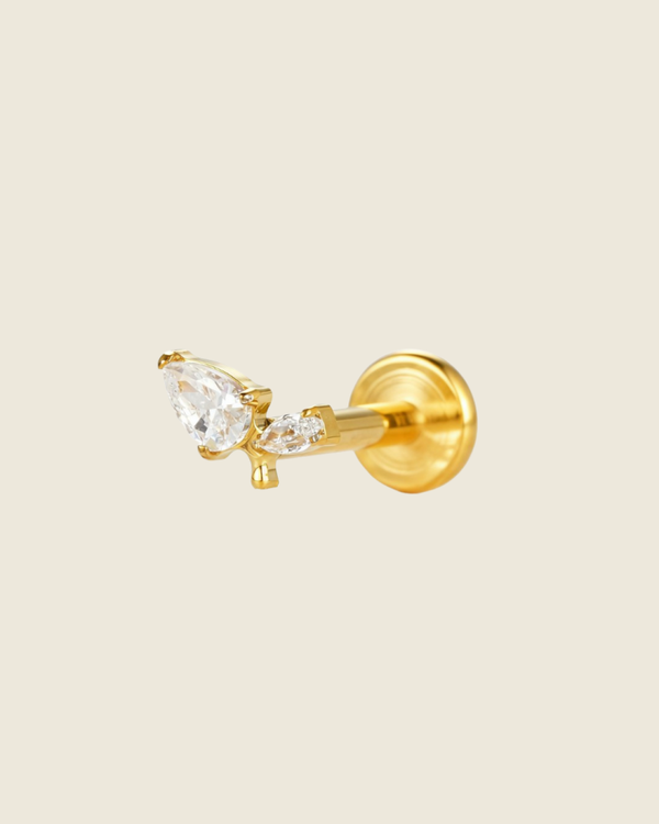 Pear & Marquise Cluster Labret