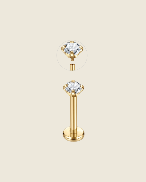 Solitaire Sol Gem Labret