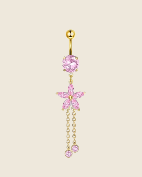 Navelpiercing Pink flower