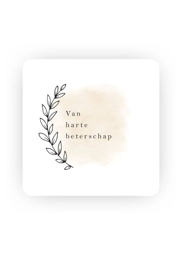 Kaart vierkant - Van harte beterschap