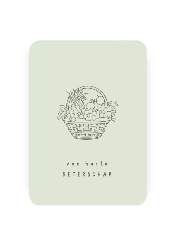 Kaart - beterschap, fruitmand