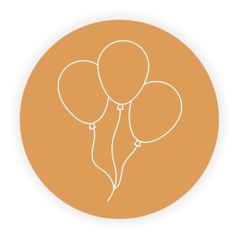 4 stickers - ballonnen