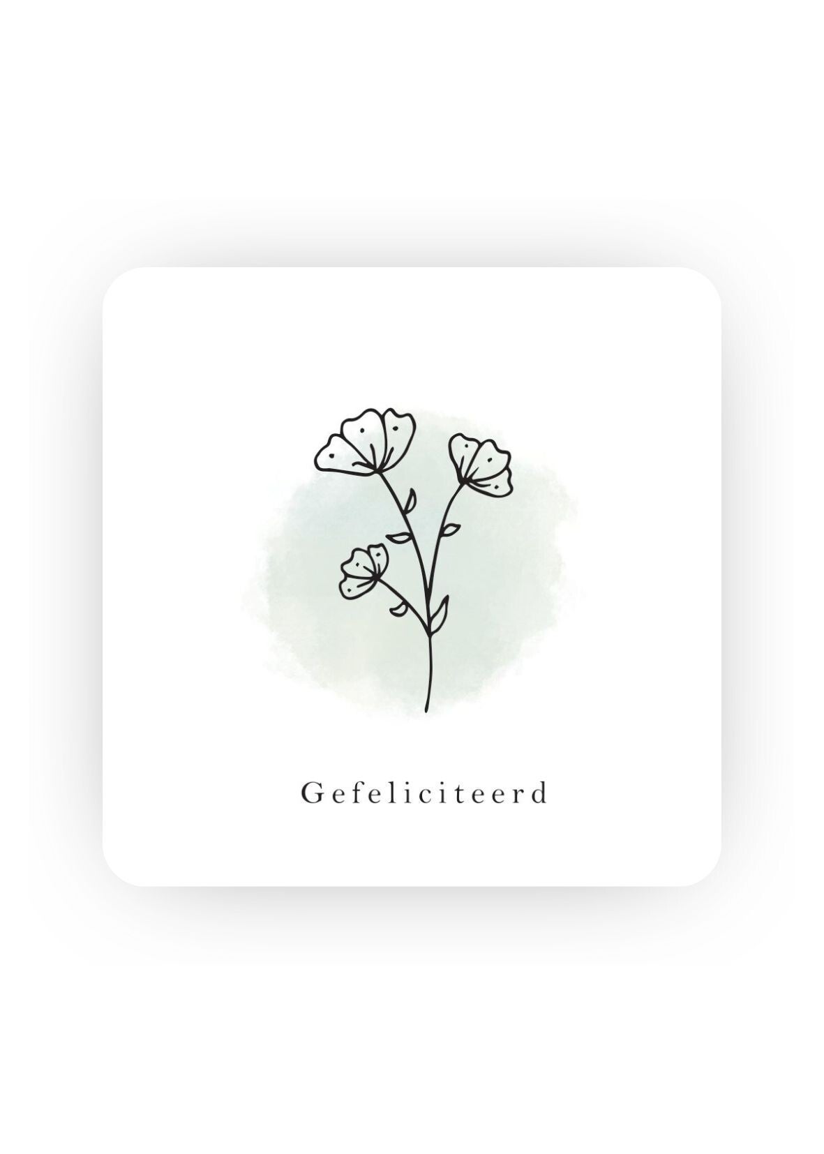 Kaart vierkant - Gefeliciteerd