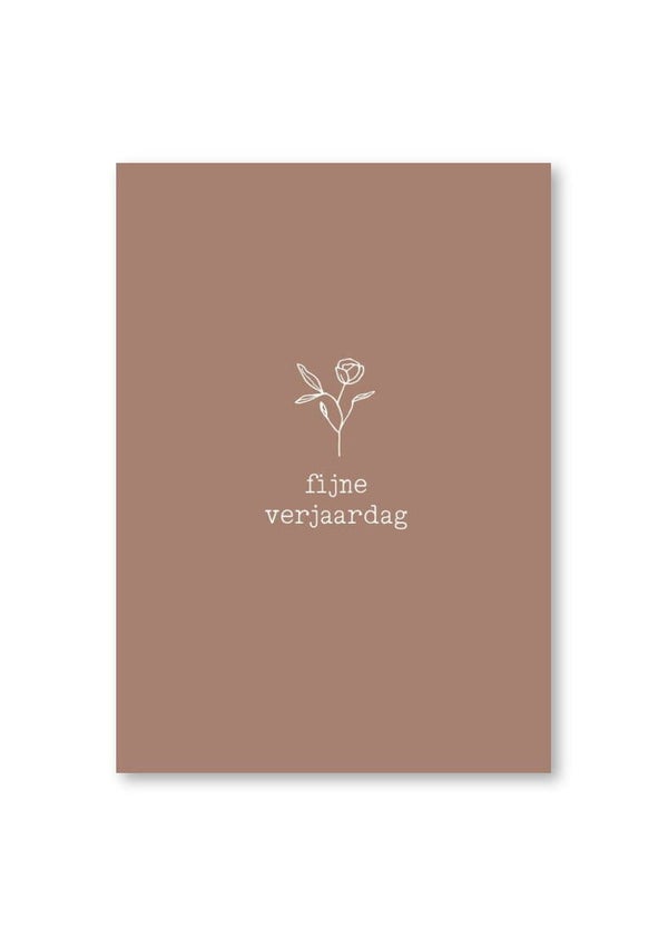 Kaart Fijne verjaardag - bloem