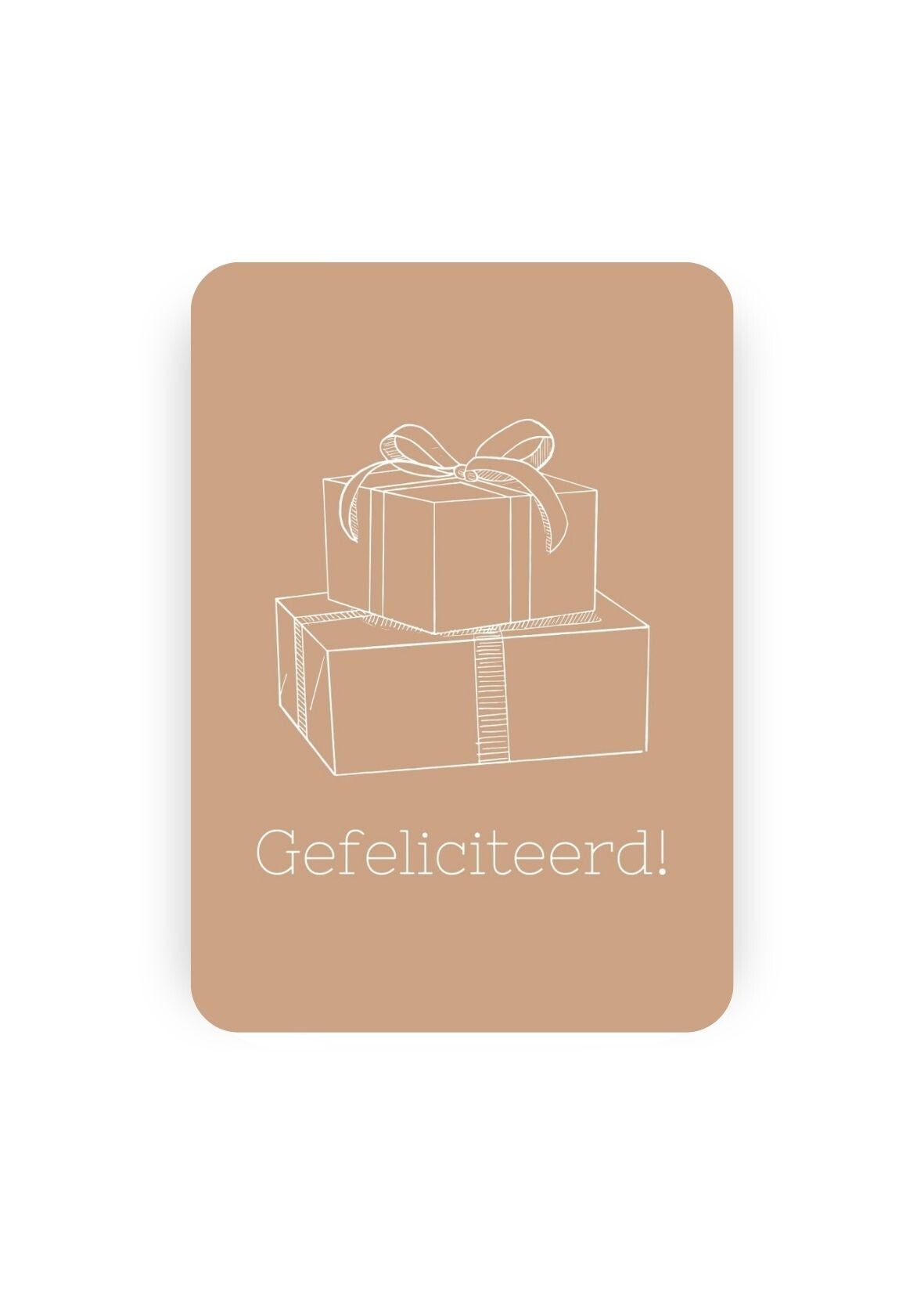 Mini-kaartje gefeliciteerd cadeau