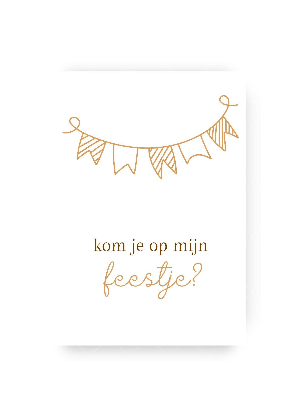 Kaart - feestje, slinger