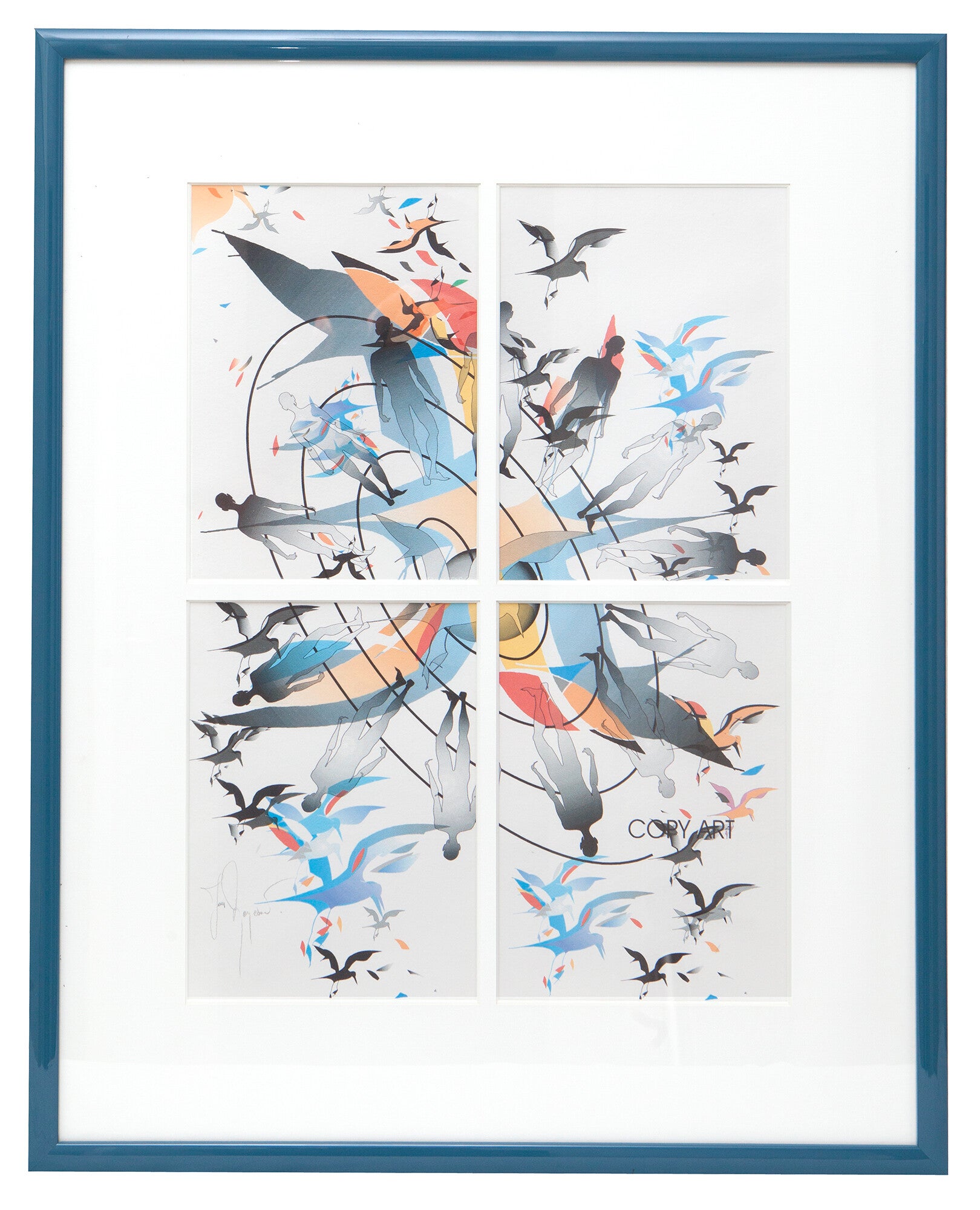 Digitale tekening op handgeschept papier